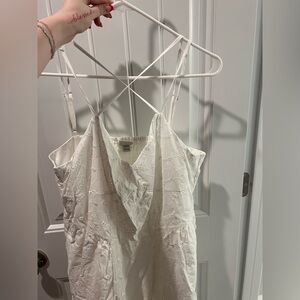 White Lace Spaghetti Strap Dress